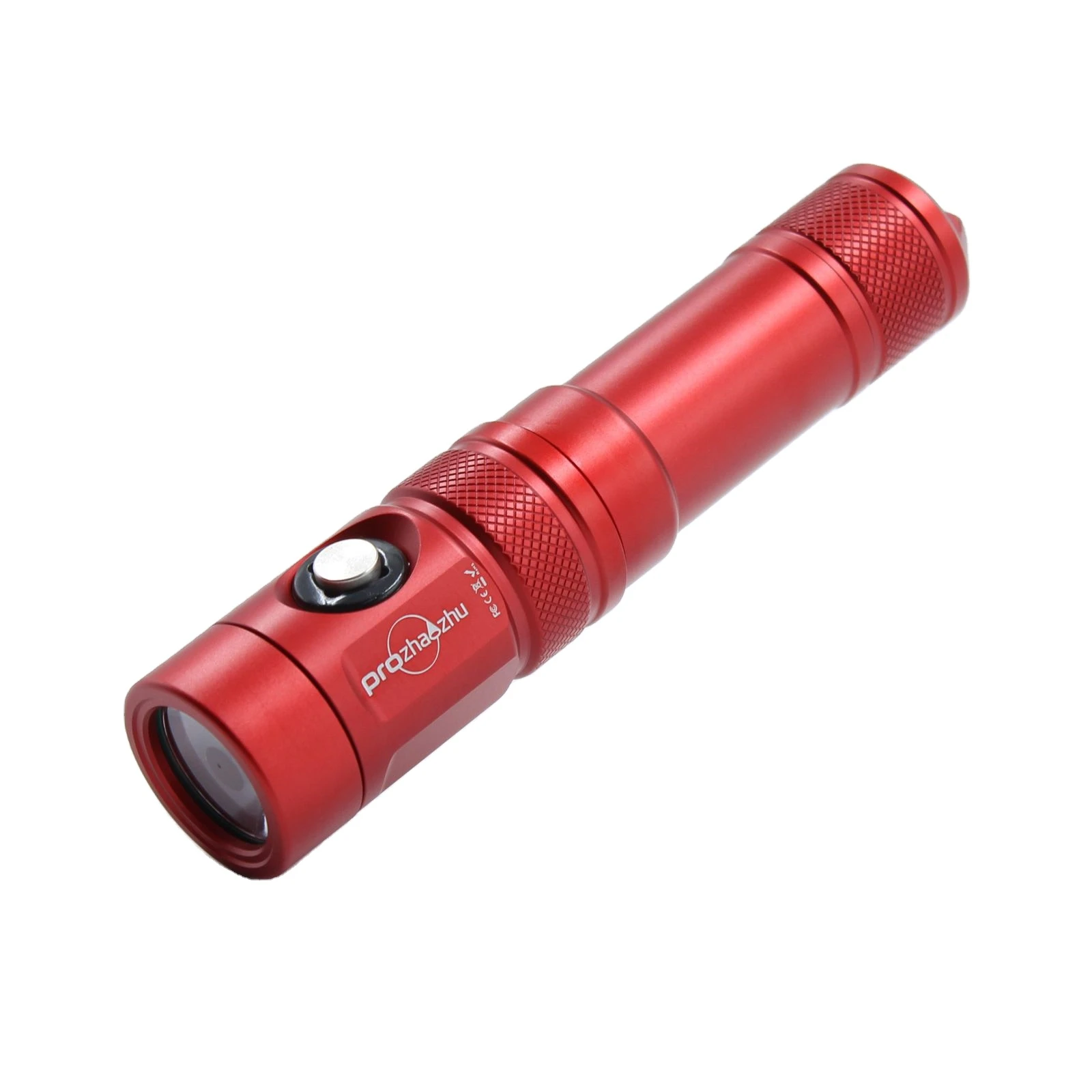 

Compact Red Diving Flashlight 1200 Lumen IP68 Waterproof 100M USB-C Charging Aluminum Alloy Diving Light with Built-in 21700 Bat