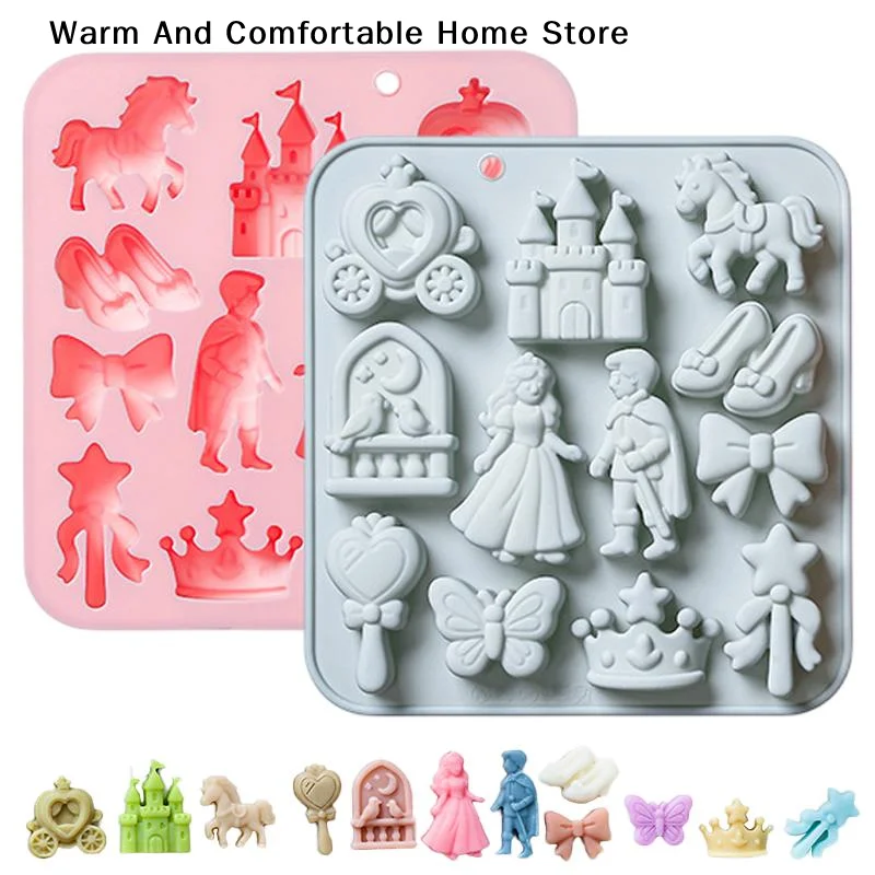 Silicone Cake Mold - 【W】12 Cavity Prince, Princess Silicone Mold