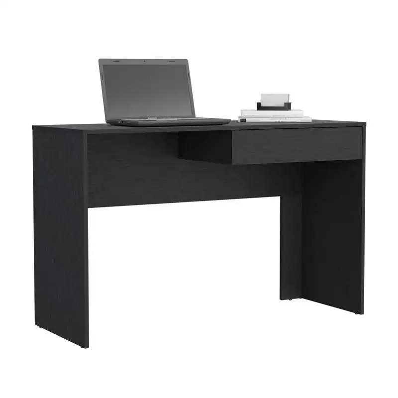 Black Computer Desk with Drawer - Stylish Workspace Furniture for Home Office