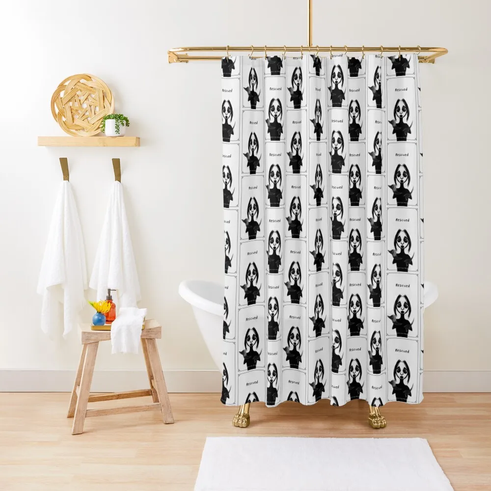 

Rescued Shower Curtain Bathroom Decor Elegant Bathroom Shower Set For Bathroom Washable Waterproof Fabric Shower Curtain