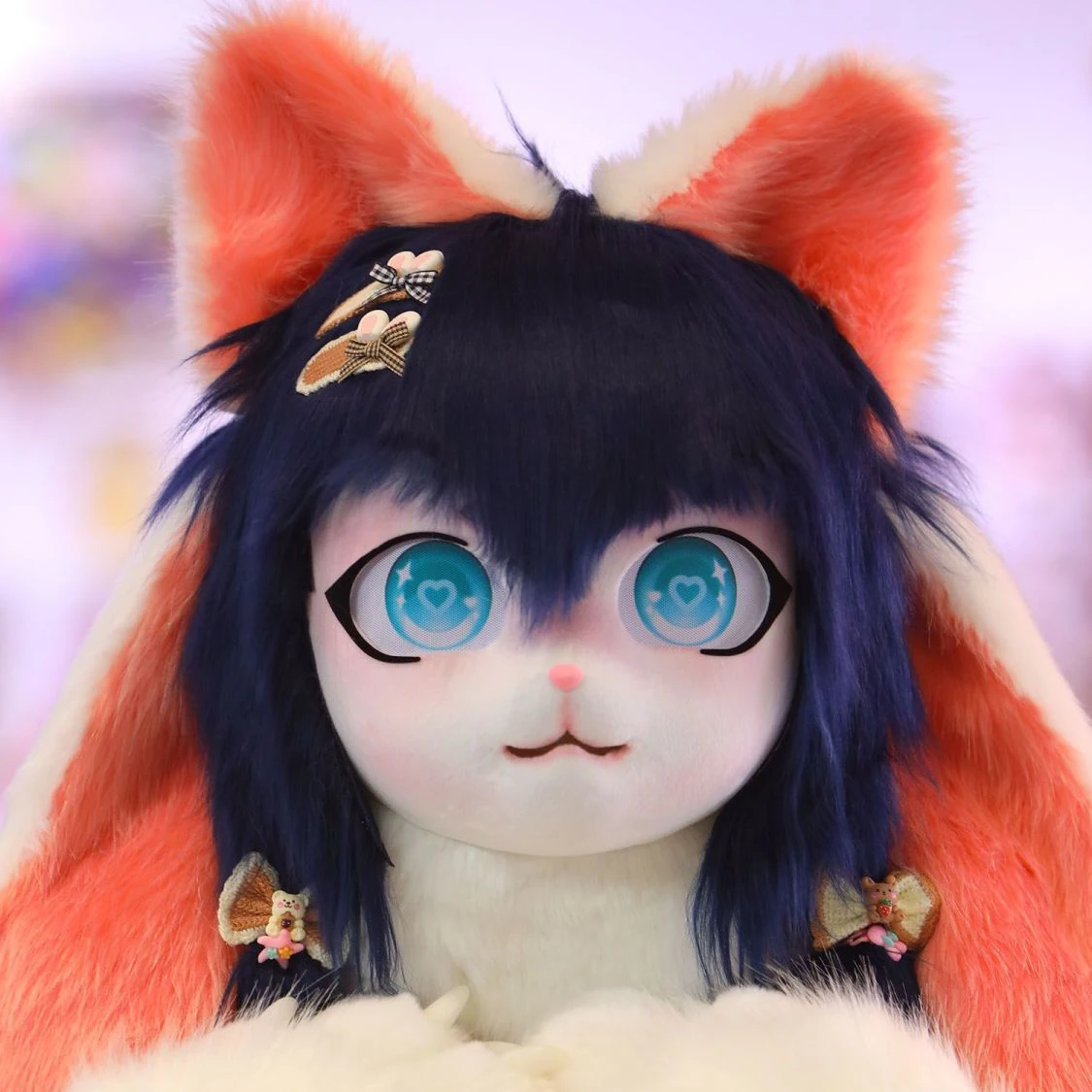 Fursuit Kigurumi Mask Cosplay Furry Costume Sweet Lolita Lop Ear Rabbit Animal Doll Kig Paws Head Base Fursuit Cosplay Costume