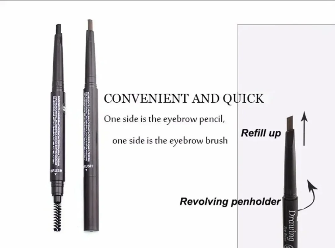 Waterproof 5 Colors Eyebrow Pencil Long-lasting Eye Brow Pencil Black Gray Coffee Shade For Eyebrows Makeup Tool For Eyebrow Pen