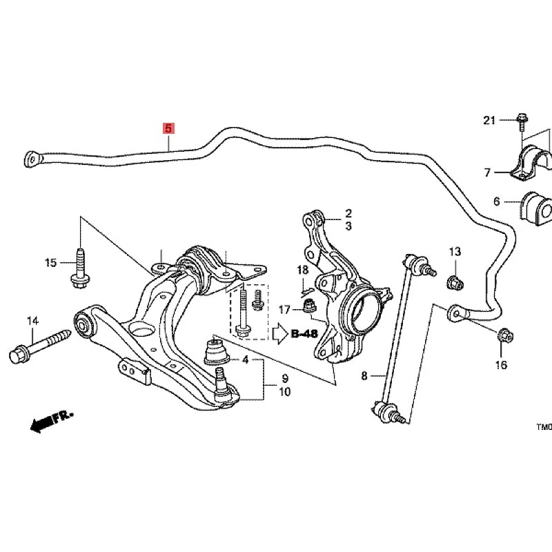 Suitable for 2007 Ho nd aF it Fe ng fa nC la ss ic Li ng pa i Front stabilizer bar Front stabilizer spring rod