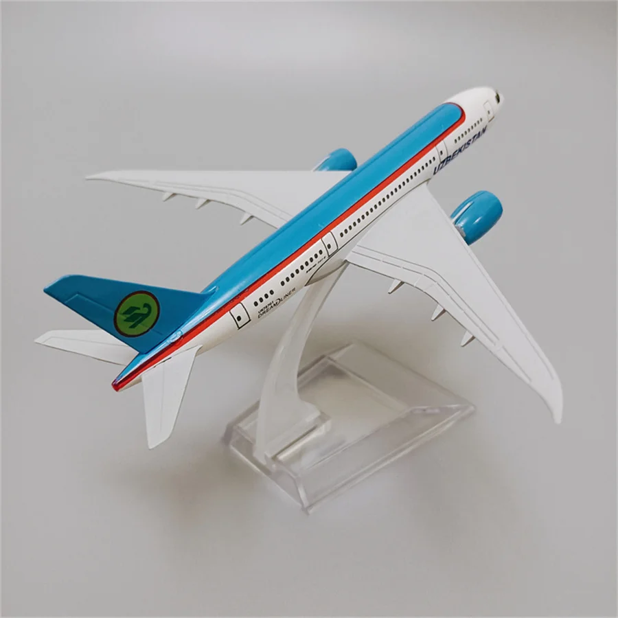 16cm Alloy Metal Air UZBEKISTAN Airlines Boeing 787 B787 Airplane Model UZBEKISTAN Airways Diecast Plane Model Aircraft Gifts