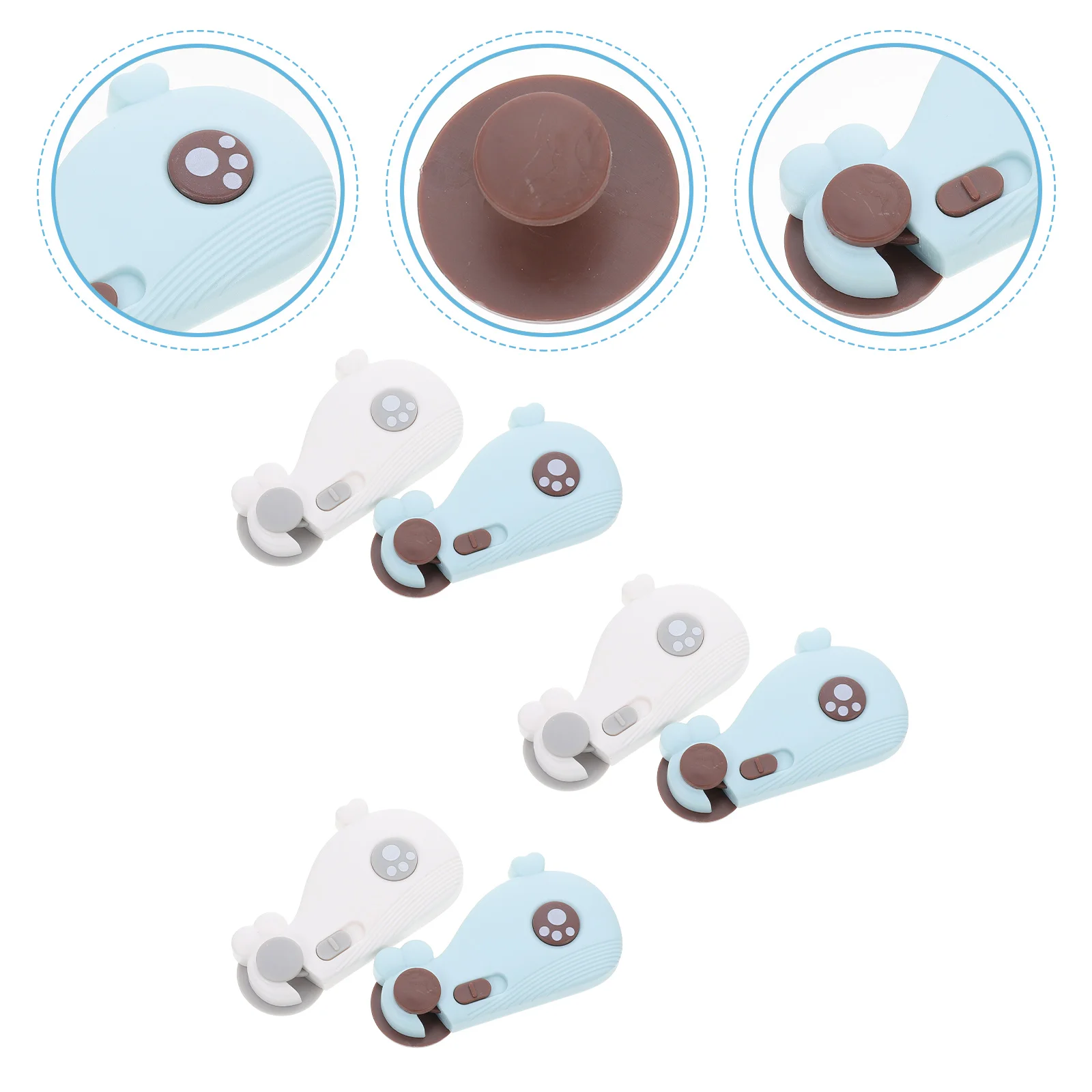 

6pcs Safety Fridge Drawer Cabinet Childproof Security Latches Refrigerator Locks Toddlers Anti-Pinch Install Safe