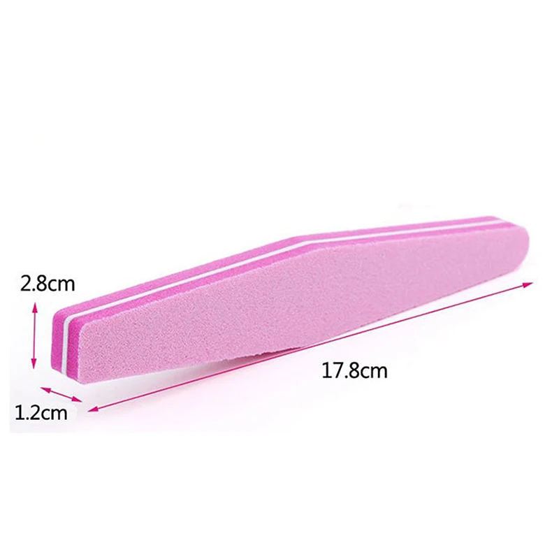 10Pcs Double-sided Nail File Blocks Colorful Sponge Polish Buffing Sanding Buffer Strips Polishing Pedicure Manicure Tools