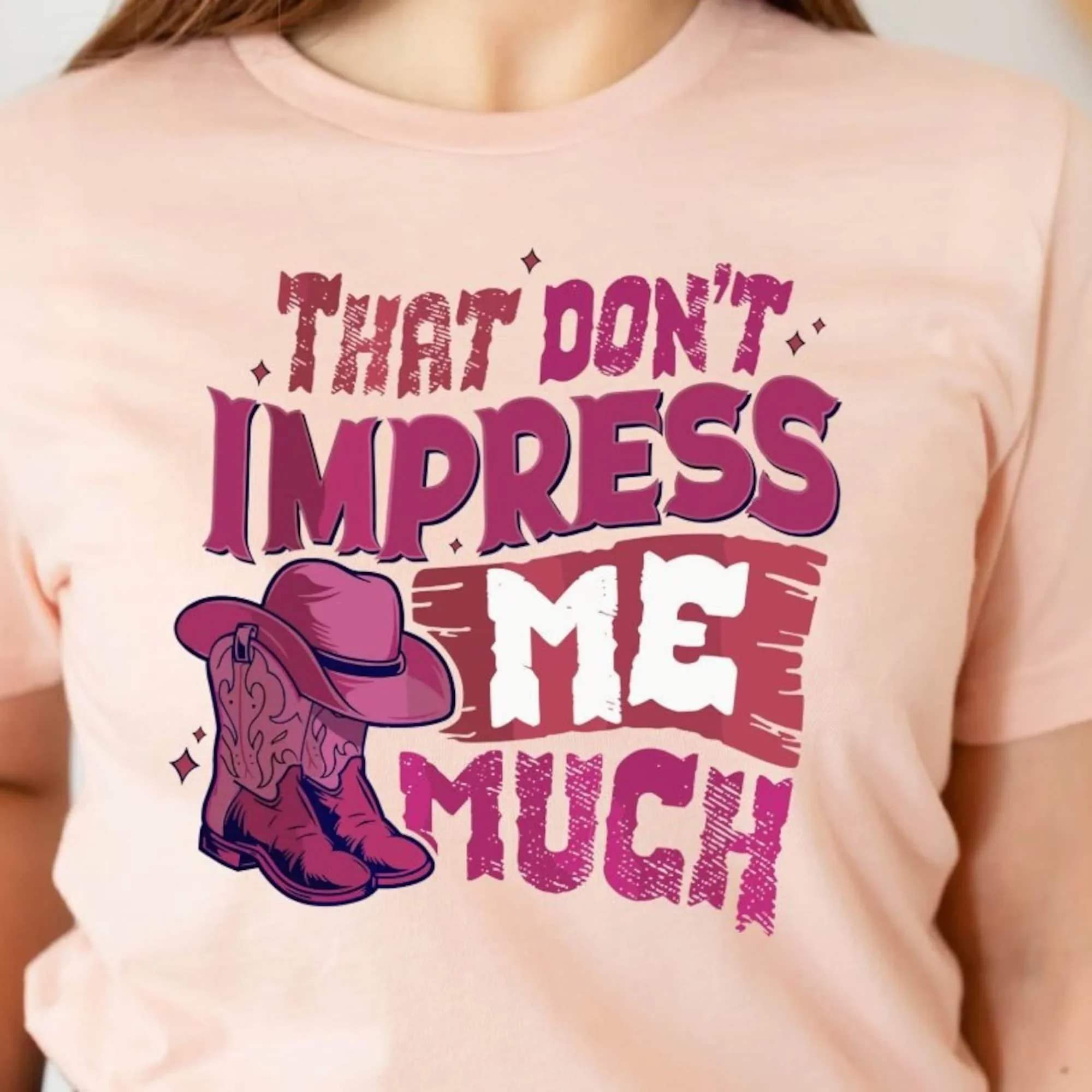 That Don'T Impress Me Much T Shirt Shania Twain Western Retro Country Music Concert Oversized