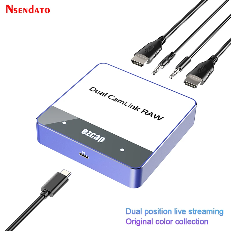 

Ezcap361 Dual Camlink Raw 2-канальная карта видеозахвата HDMI 4K USB 3.2 Type C HDMI аудио-видеорегистратор для ПК ТВ прямая трансляция