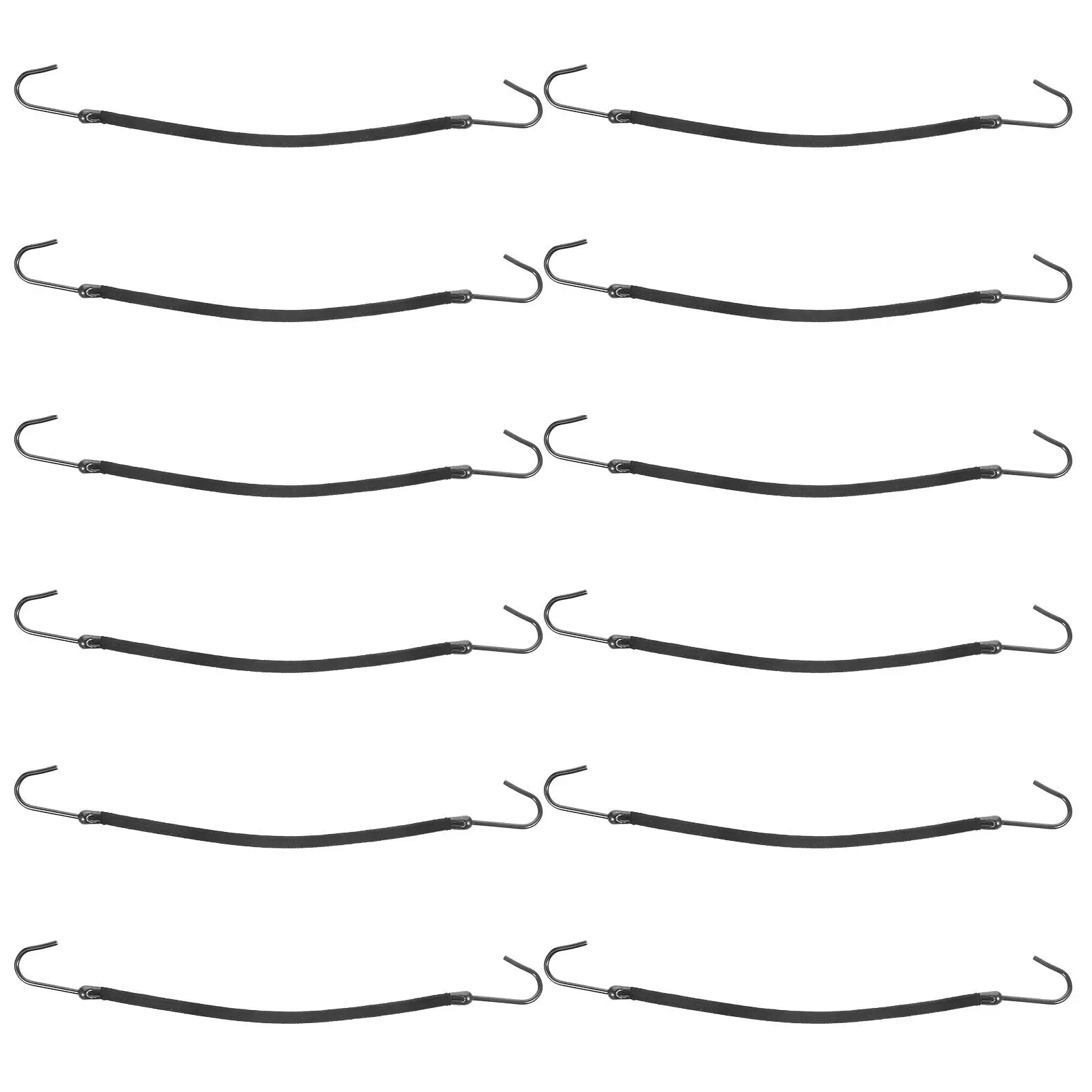 

12Pcs Ponytail Hooks Bungee Bands for All Hair Textures No Pulling Styling Tools Black Ponytail Hooks