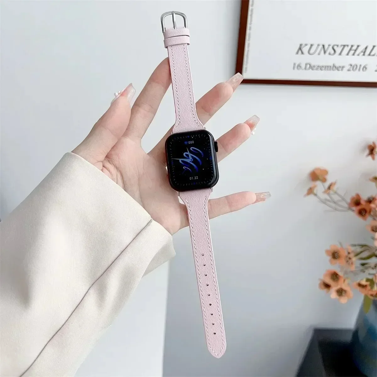 Watch Band For iWatch 42/44/45/46/49mm 38/40/41mm PU Leather Fashion Watch Strap For Watch Series Ultra2 Series 10/9/8/7/6/5/4/3/2/1_voghion.com