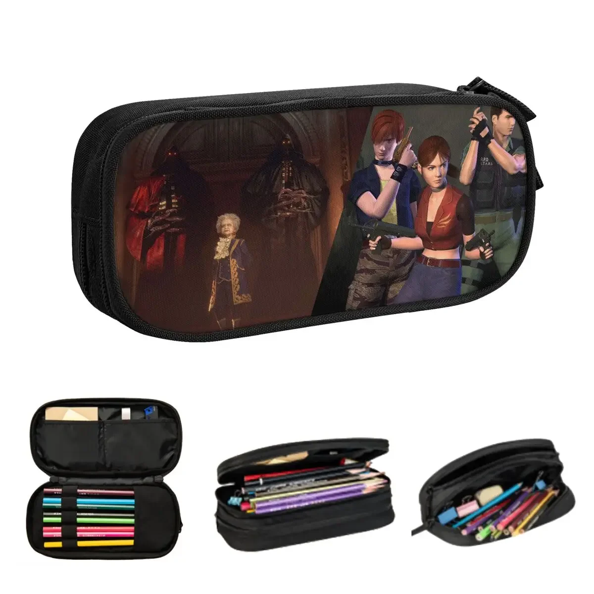 RESIDENT EVIL CODE VERONICA X Pencil Cases Large Storage Pen Bags Pen Box Pencil Pouch For Boys Girls Stationery School Office