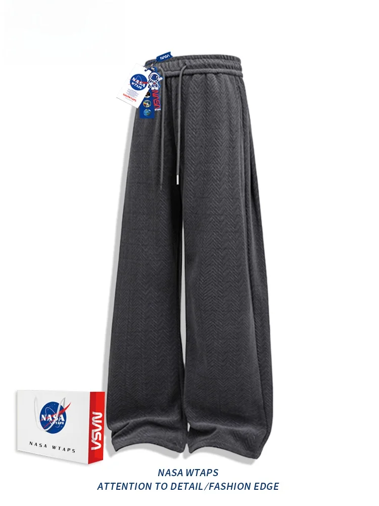 

Американские ретро-брюки Dstring свободного прямого кроя, повседневные, для города, универсальные, мужские, осенние, мягкие, удобные