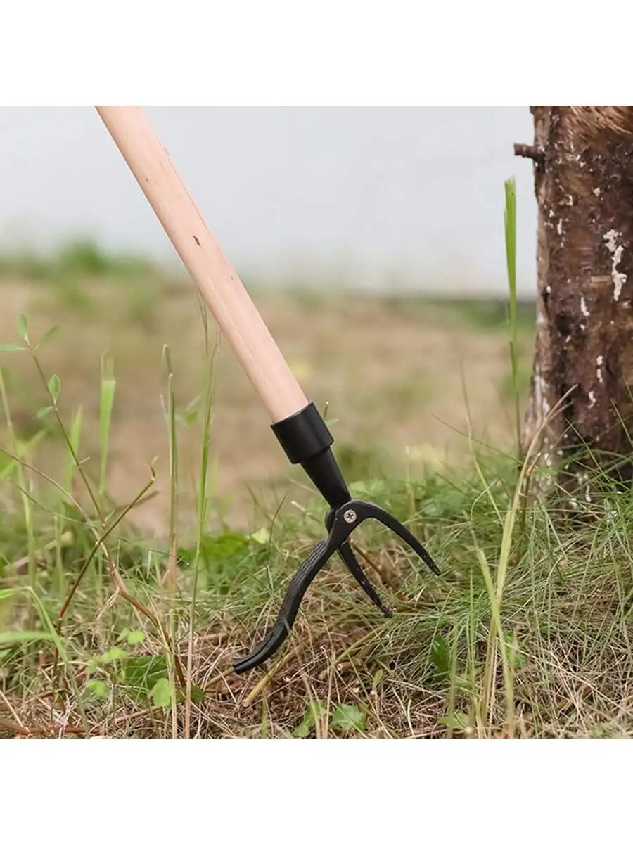 Standing Weeding Puller Metal Weed Puller Head Manual Vertical Weeding Digging Grass Shovel Garden Lawn Root Remover Weeder