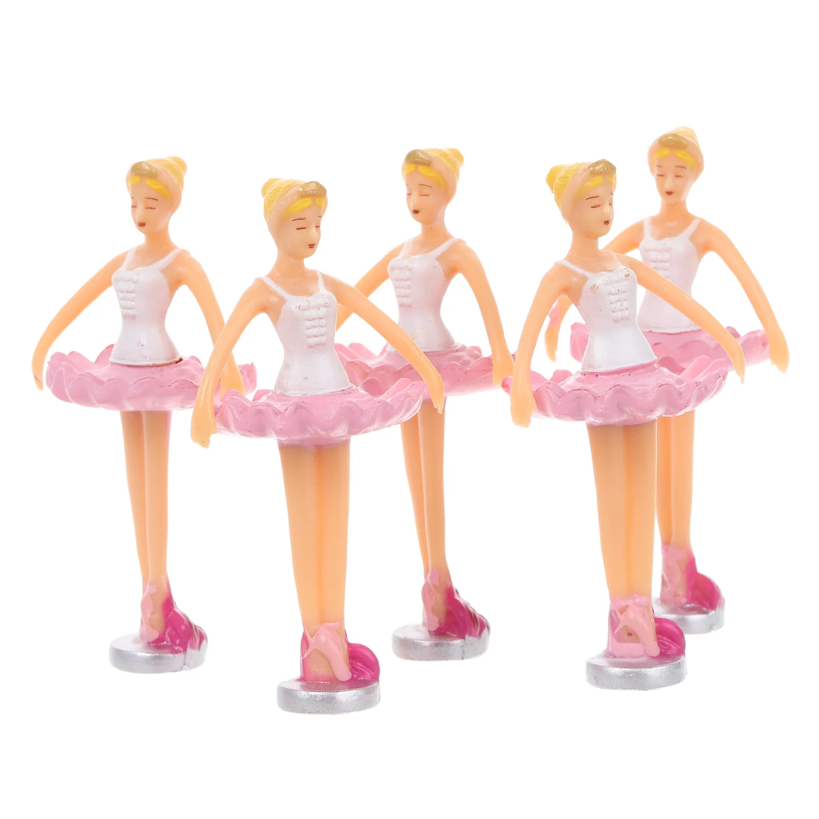 

3pcs 3 Count Ballet Dancer Statue Ballerina Figurine Plastic Finger Puppets Ornaments for