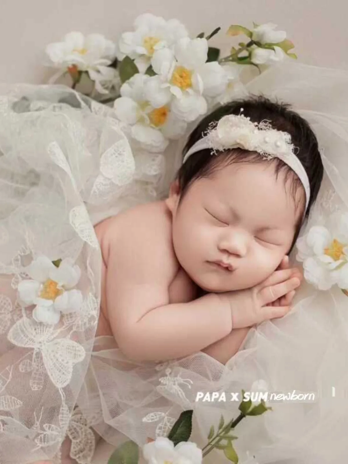 Newborn One Month Baby Photo Props Childrens Studio Hundred Day Photography Butterfly Mesh  아기 코스프레  신생아