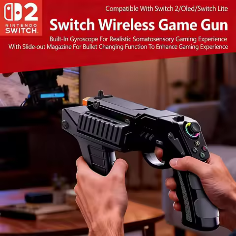 IPEGA Wireless Game Gun for PS4/PS3/Android/iOS/Switch/PC with Gyro Vibration Turbo Hall Joystick Gamepad Controller Accessory