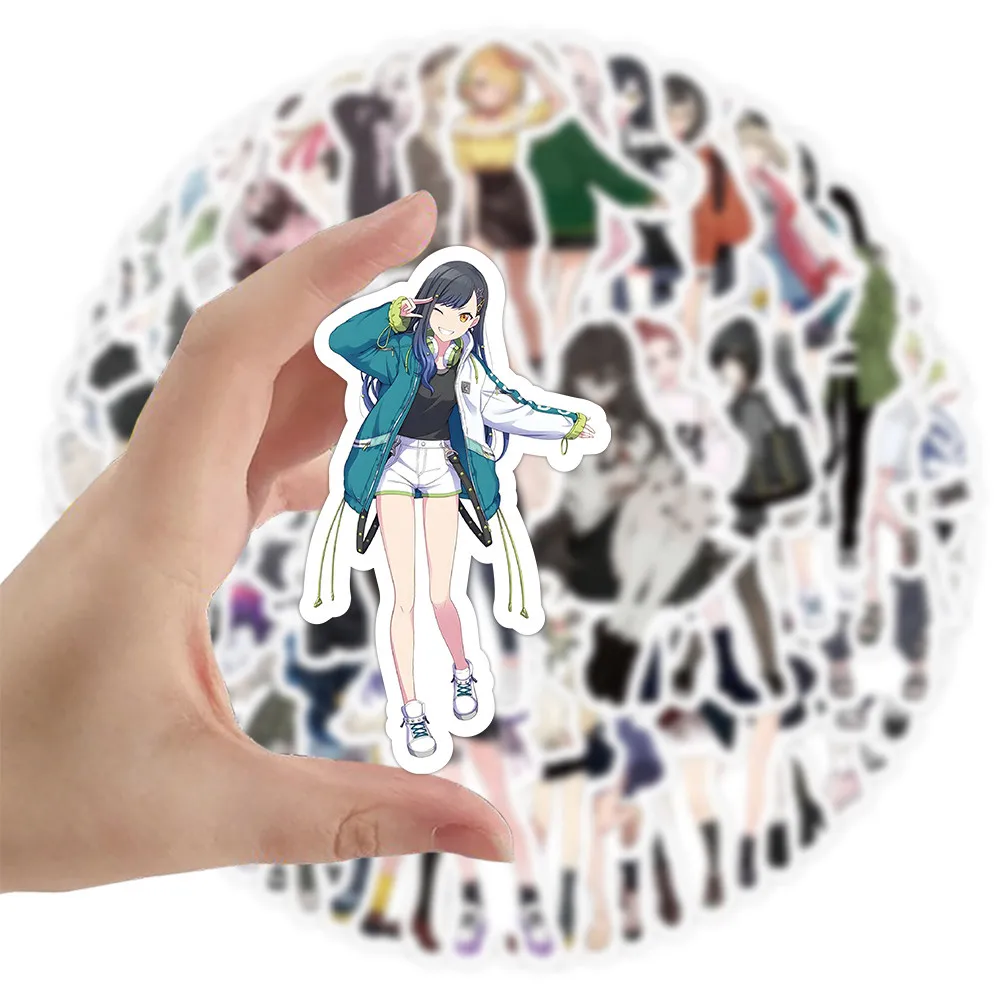 55 قطعة من ملصقات ملابس فتاة الرسوم المتحركة - شارات تصفيف لطيفة لكتب اليدين وحافظات الهاتف وأجهزة الكمبيوتر المحمولة متجر ملصقات BulingBulingStickers