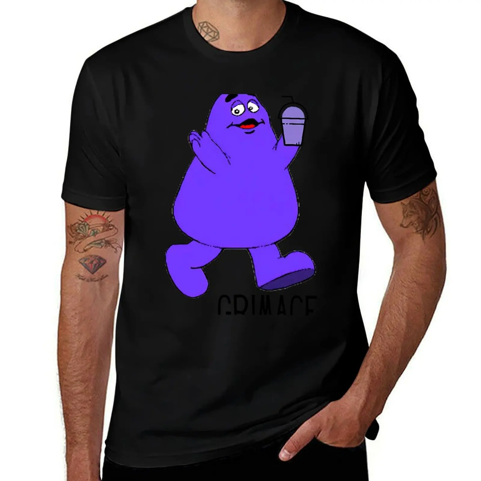 

Grimace - HBD Grimace Shake Mc Donald's T-Shirt Large Size Casual Tee Shirt