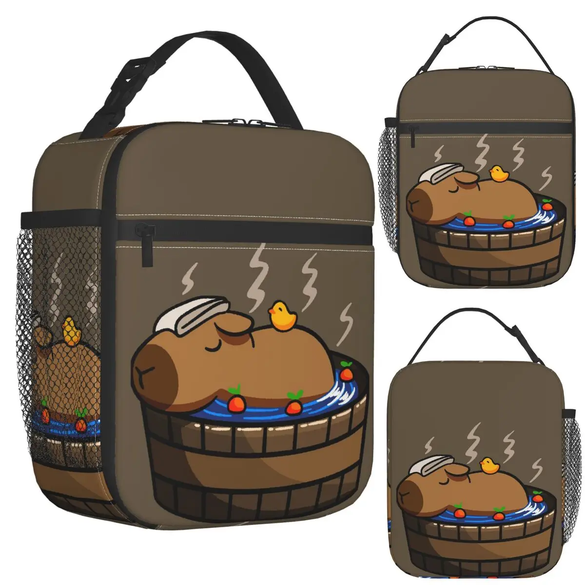 

Capybara Animal Pattern Insulated Lunch Bag for Women Picnic Storage Food Boxes Portable Container Cooler Thermal Lunch Box Tote