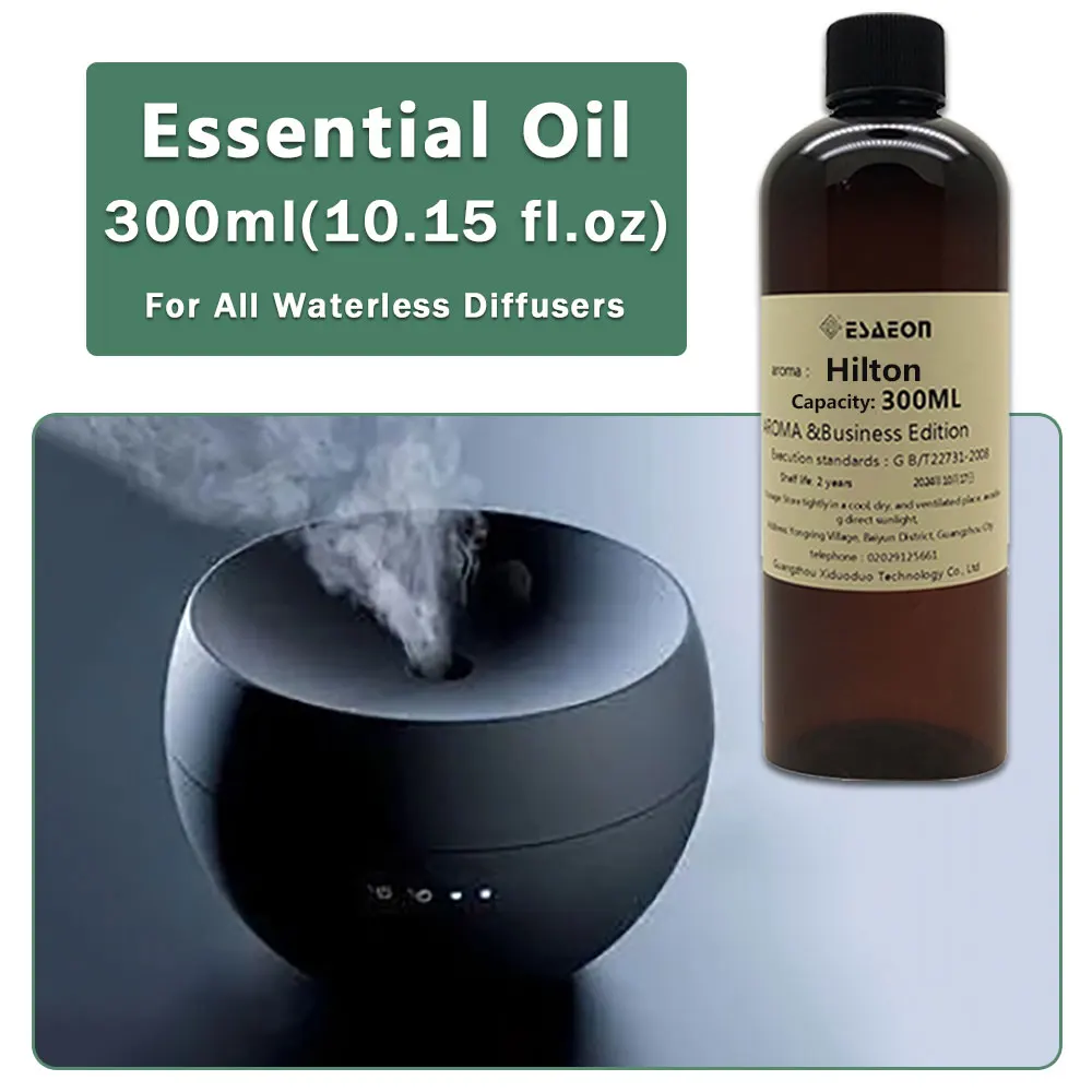 ESAEON Hotel Aroma Machine Supplement Oils, Essential Oil For All Waterless Aromatherapy Machines, Hilton - 300ML (10.15 fl.oz)