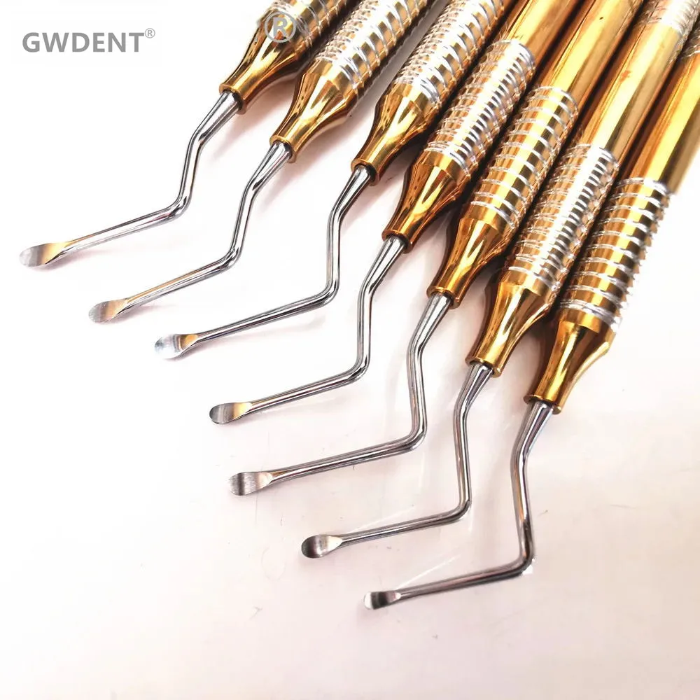 7Pcs High quality Long tip Dental Scaler Spoon Tooth Cleaning Excavator Restorative Instruments Spoon Tool