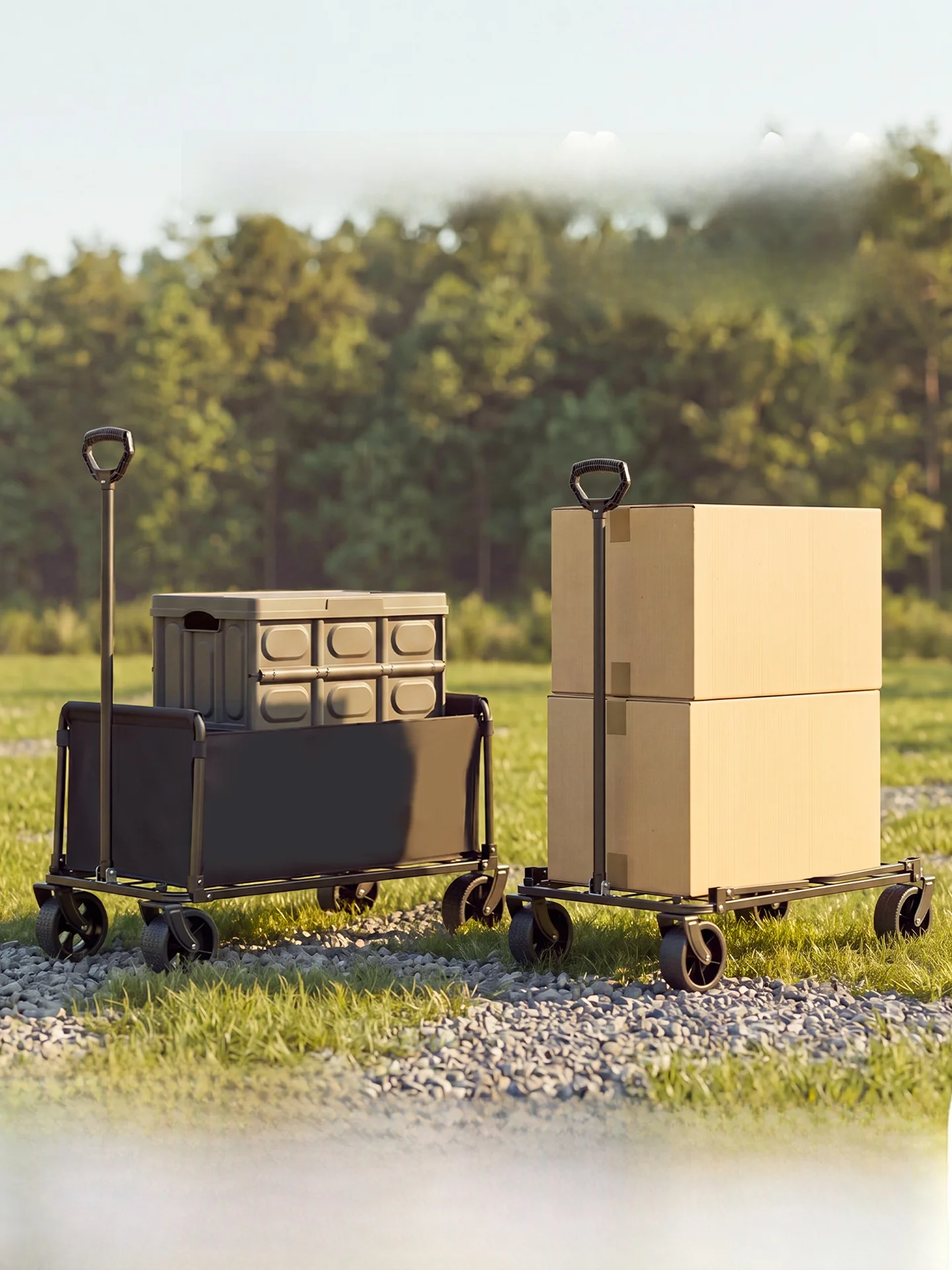 portable-outdoor-camping-caravan-hand-push-flatbed-trailer-for-shopping-and-delivery-multi-functional-versatile-steel-oxford
