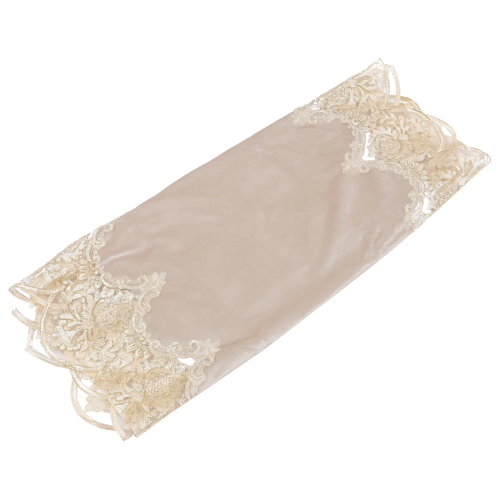 

Piano Cover Washable Full Decorate Instrument Key Cloth Dustproof Beige Pianocover
