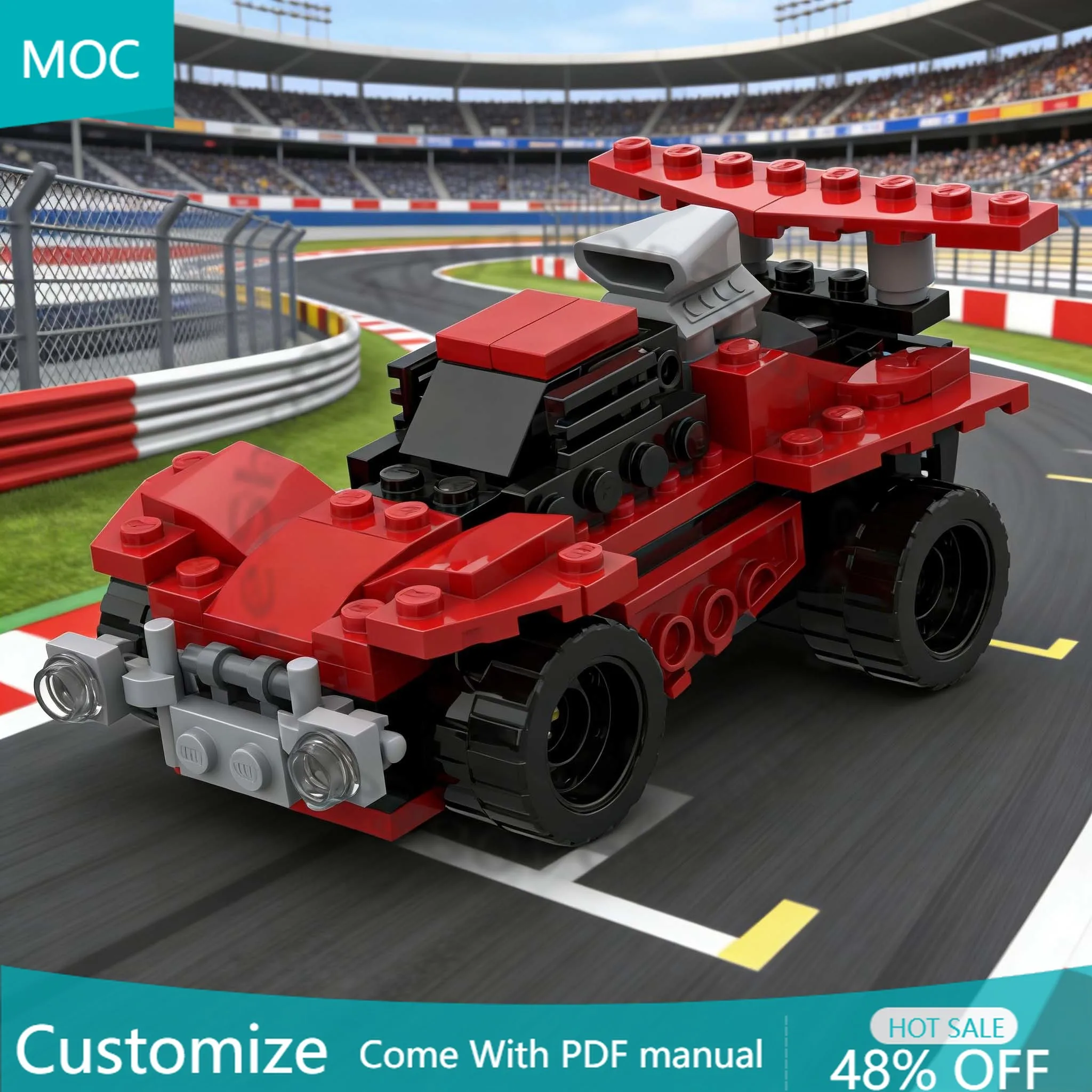 110 Peças Construa o Carro dos Seus Sonhos Rocket League Octane (31100 alternativo) MOC Personalizável Bloco de Montagem Modular DIY Brinquedo de Montagem Presente
