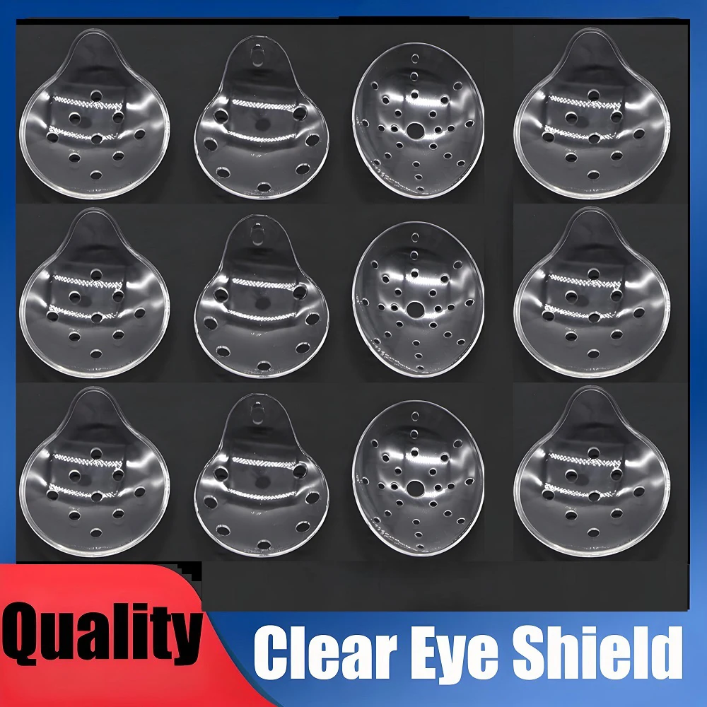 

Ventilated Clear Plastic Eyepatch Oval Spoon Shape Eye Shield for Ophthalmic Surgery Single Eye Wound Protective Cover