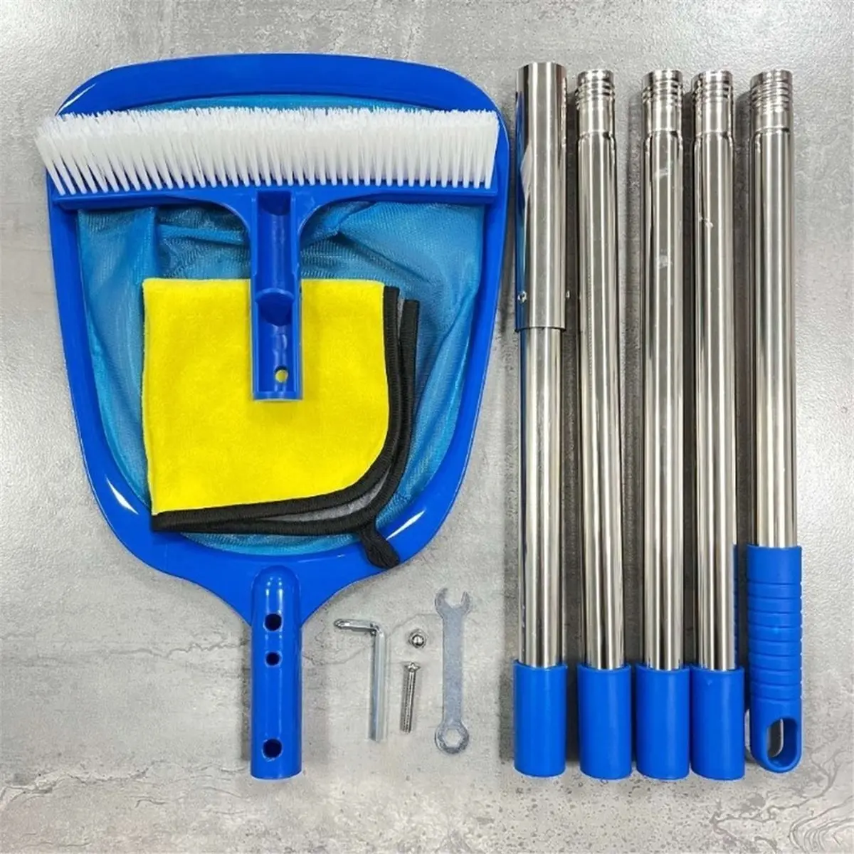 Pool Net with Pole Cleaner Swimming Pool Skimmer Clean Kit for Inground over Ground Backyard Garden Patio Park