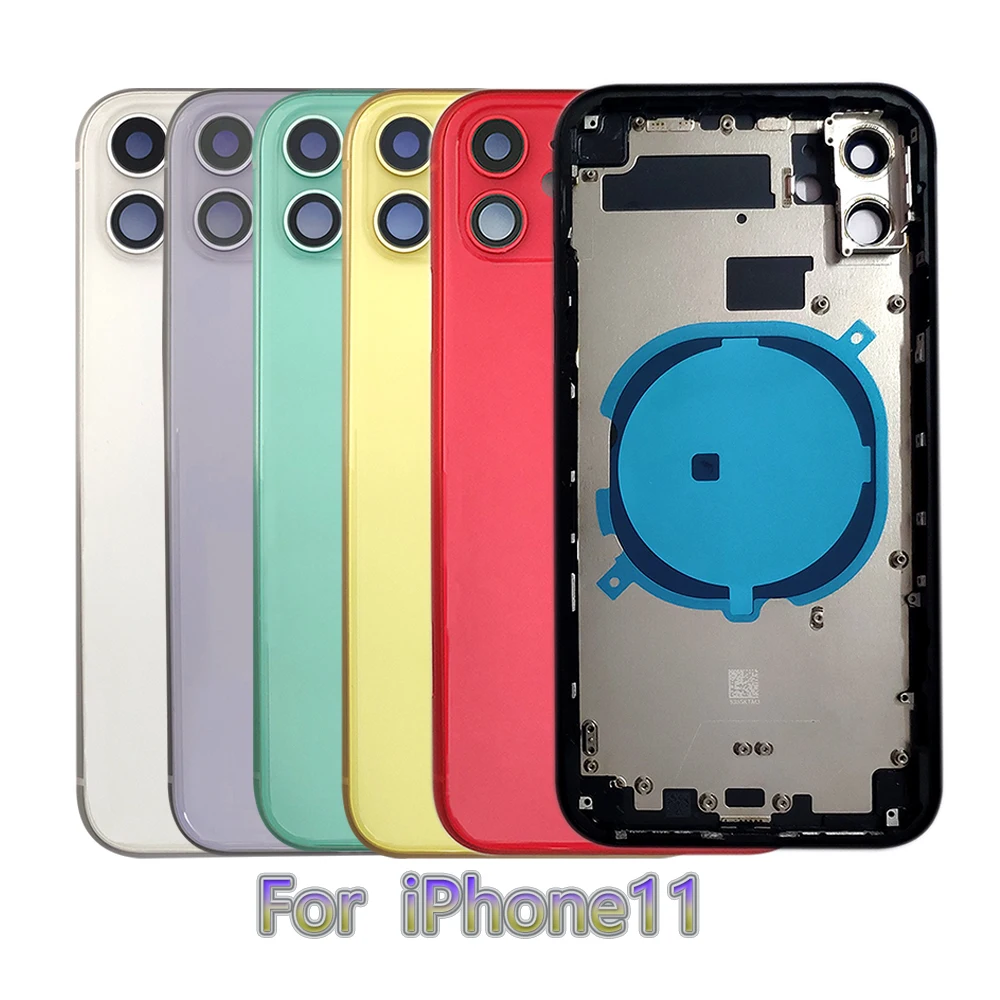 housing For IPhone 11/11 pro/11 pro max Battery Back Cover New Case + Mid Frame Case + SIM Tray + Side Button For IPhone 11 PRO