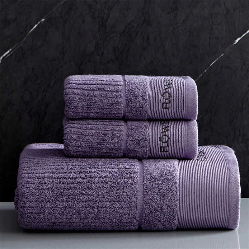 

Cotton Towel Set Embroidery Face Towel Bathroom SPA Sports Soft Bath Towel Set 80x160cm Beach Luxury Hotel Large Bath Towel