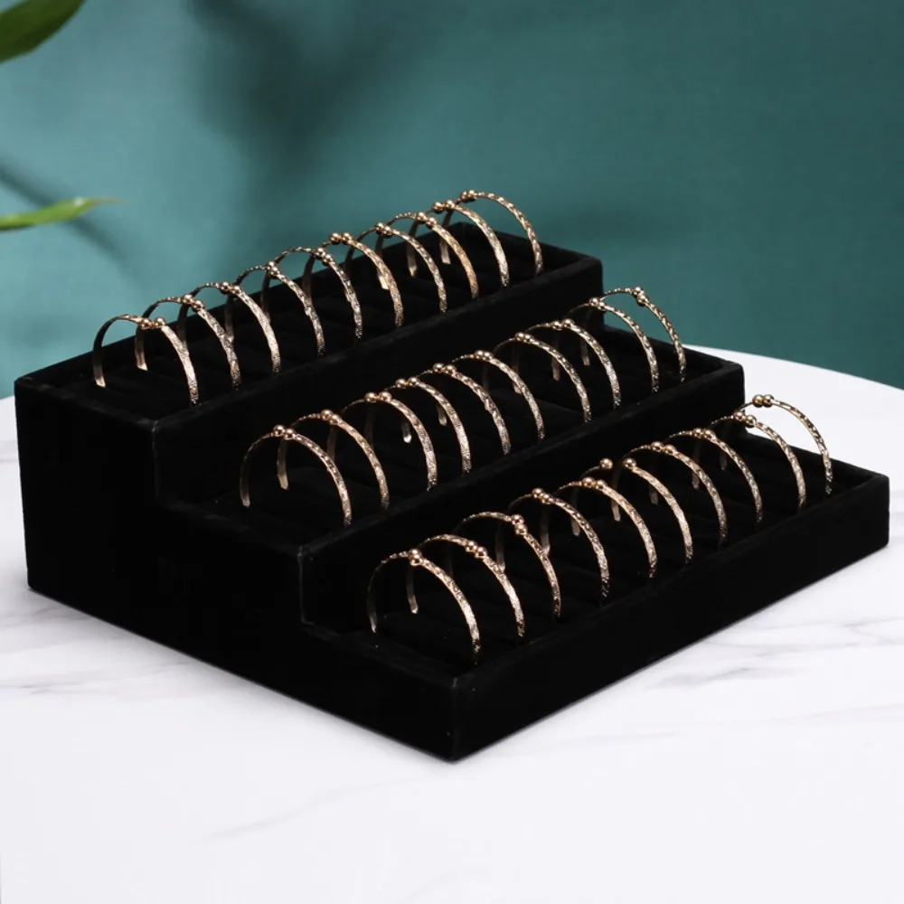 Bangle Display Tray - 30 Slot Showcase Organizer for Bangles 3-Tier Bangle Organizer Display Bracelets Tray Holder Jewelry