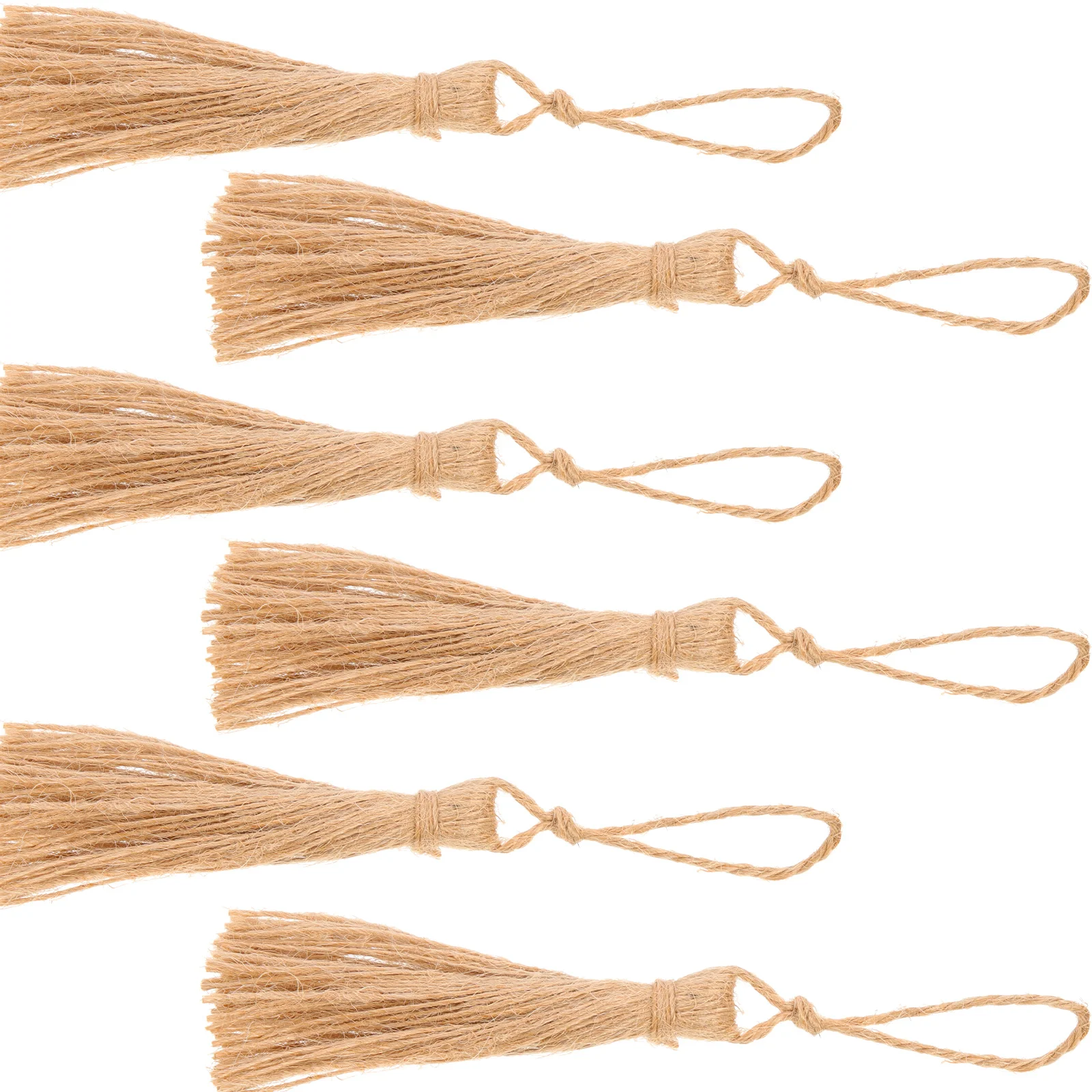 6개입 천연 황마 태슬 장식, 휴일 테이블, 장식대, 웨딩 파티, 가을 홈 디자인, 황마 걸이형 태슬 가랜드