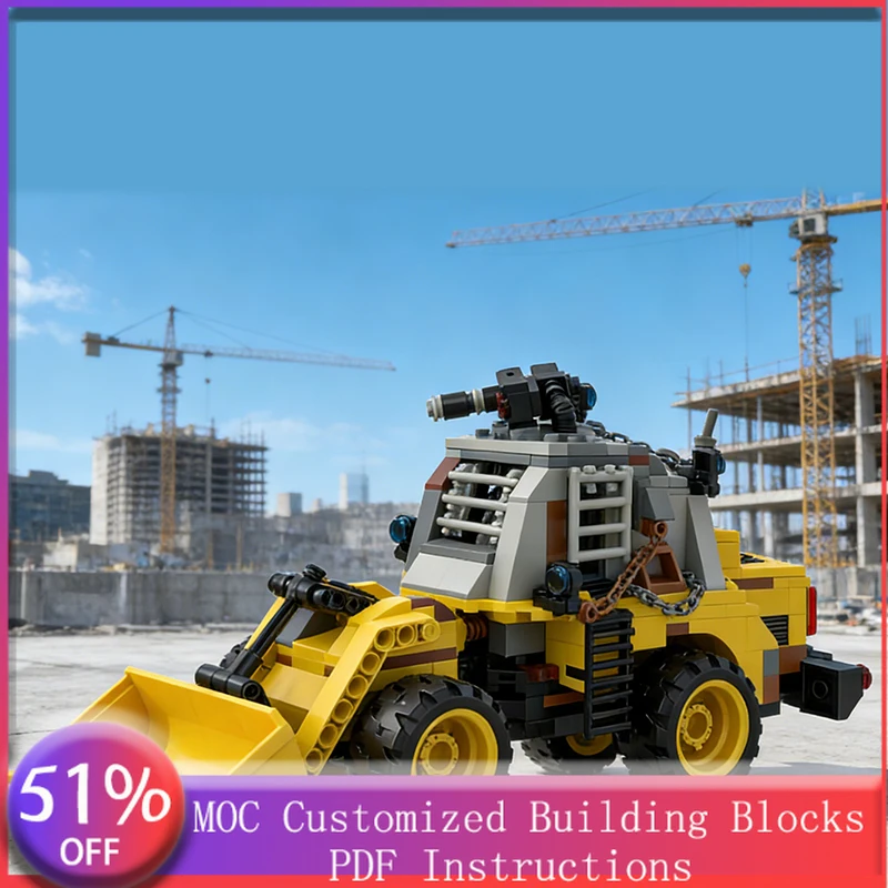 

519 PCS Heavy Vehicle Road Clearing Machine MOC Customize Modular Building Block Technology Creative DIY Boys Assembly Toy Gift