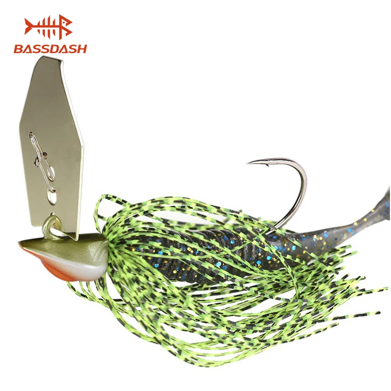 

TSURINOYA Spinner Fishing Bait BLADED SWIM JIG Buzzbait Wobbler Chatter Bait Metal Jig Bass Soft Lure Lead Hook 11g 14g