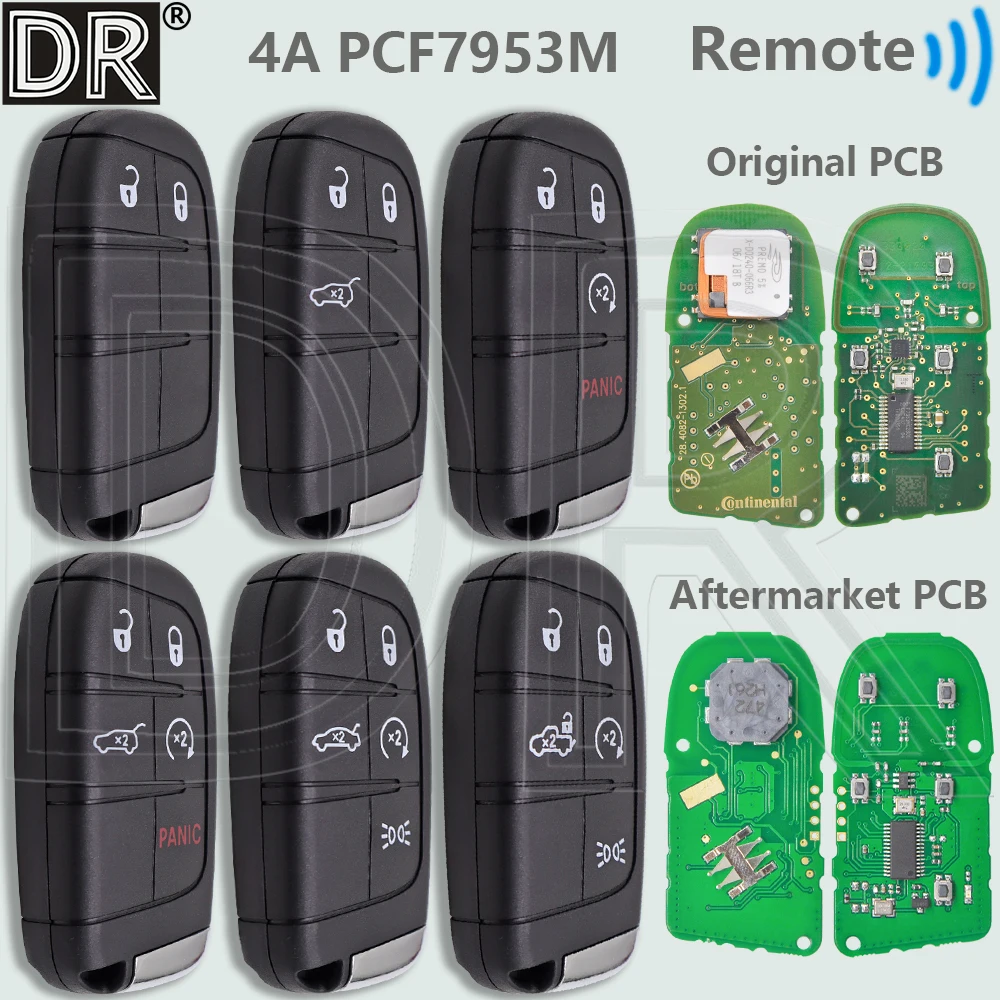 

DR OEM/AFM PCB 4A PCF7953M 433MHz Proximity SIP22 Blade Car Remote Key M3N-40821302 For Fita 500 500L 500X 2016 2017 2018 2019