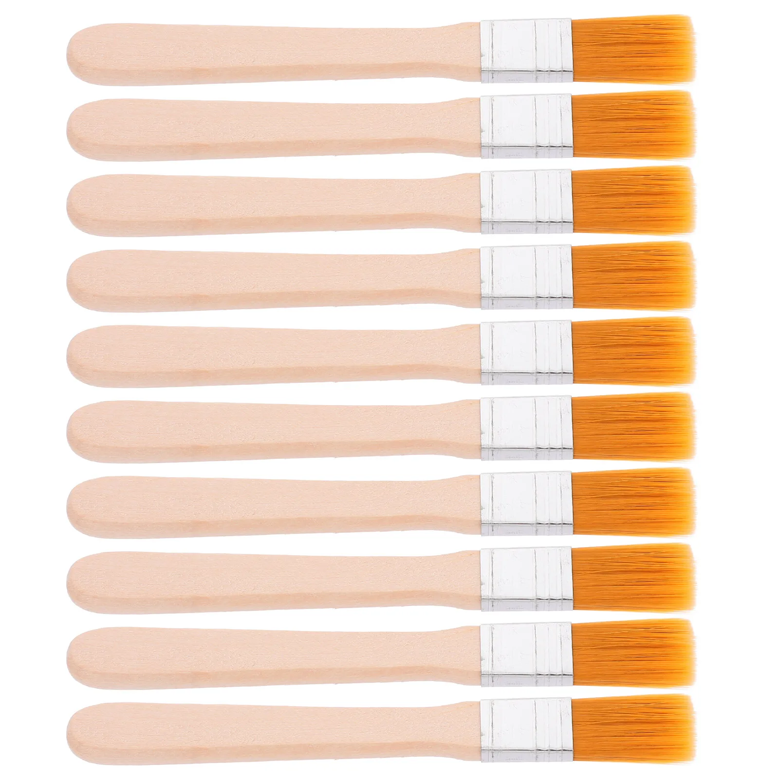 Ensemble de pinceaux à peinture en poils de Nylon, manche ergonomique en bois, multi-usage, artisanat d'art, peinture sur toile, petits pinceaux à garniture pour l'huile, 10 pièces
