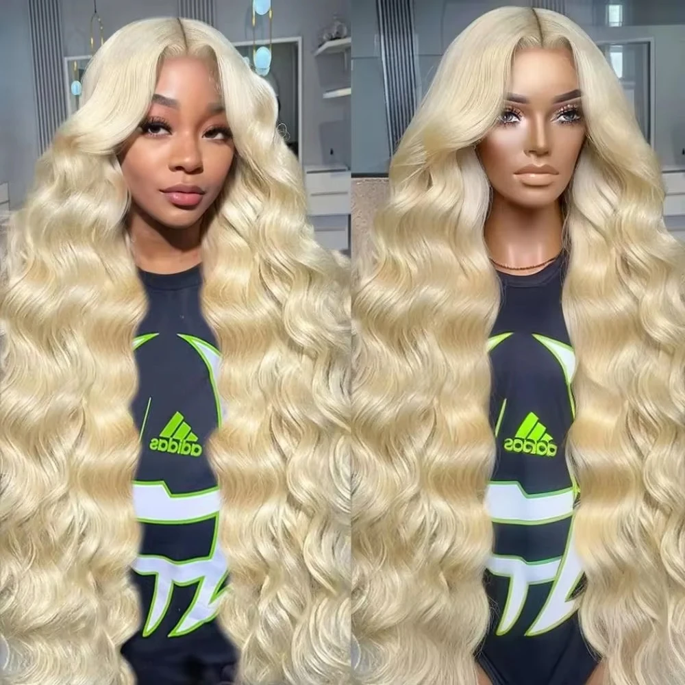 613 Blonde 13x6 HD Body Wave Wigs Human Hair Brazilian 13x4 HD 16 36 inch Lace Frontal Wigs For Women Pre Plucked 180 200