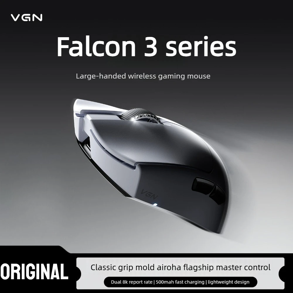 VGN Falcon3 Mouse Wireless 8K PAW3950 Extreme Kailh Optical Switch Lightweight Custom Ergonomic E-Sports Viper Mini Gaming Mouse
