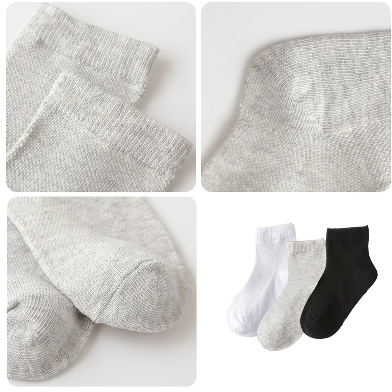 1 Pair Children Cotton Socks Boy Girl Baby Fashion Solid Wild Soft Breathable For 1-12 Years Summer Kids Casual Mesh Socks