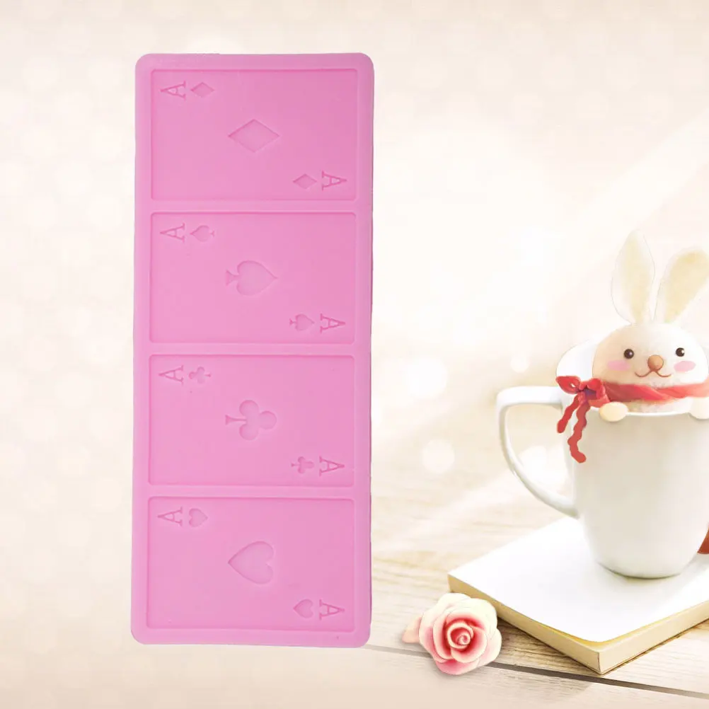 

Creative Poker Baking Mold Silicone Food Safe Cake Chocolate Making Tool for DIY Desserts Ice Cubes Juice Candy