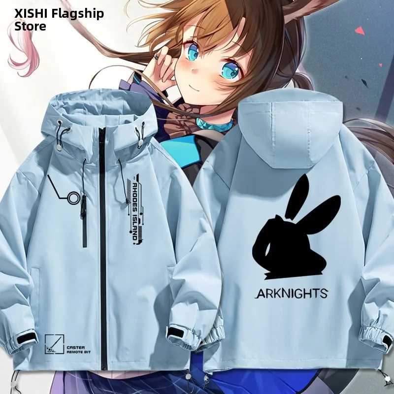 

Aimia Ark Themed Unisex Autumn Winter Jacket Hooded Zipper Closure Polyester Fiber Long Sleeve Casual Outerwear Coat