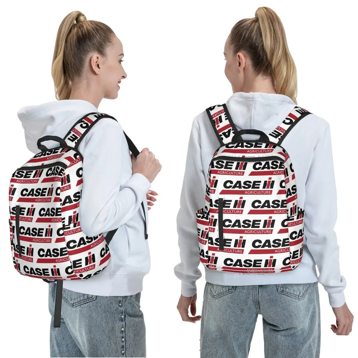 Tractor Case Logo Backpack Daypack Large Capacity Kids BookBag School Bag Shoulder Bags for Men Women