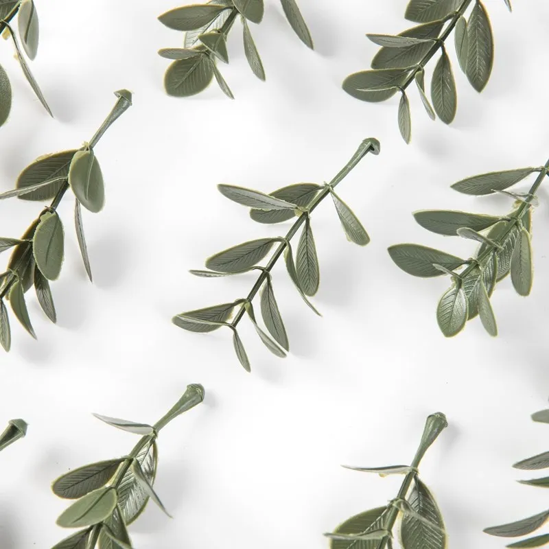 50/100PCS Artificial Plants Leaf Wedding Party Home Decor Accessories Diy Candy Boxes Garland Festival Decorative Flowers Wreath - view 2