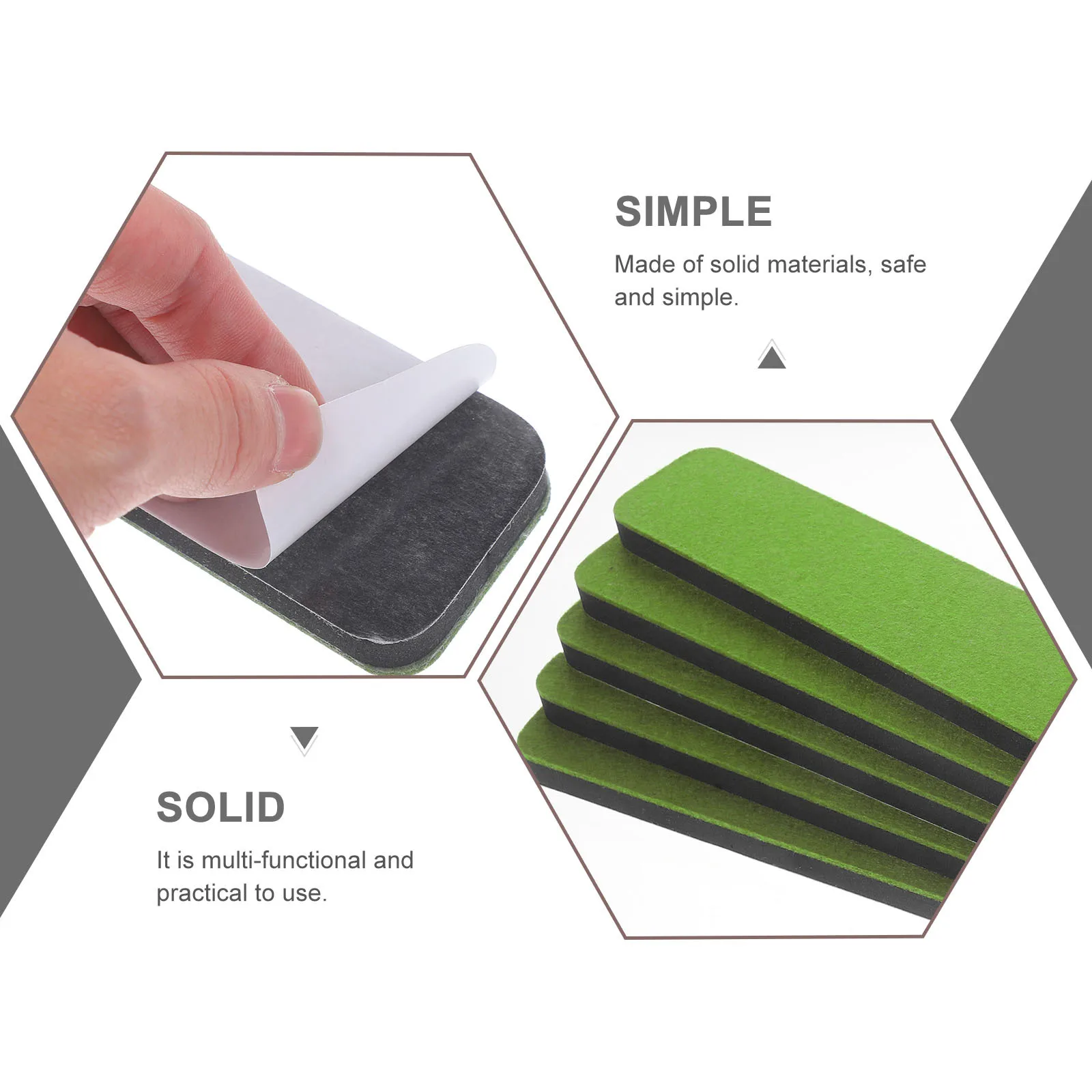 

5Pcs Felt Bulletin Board Strip Self-Adhesive Memo Notes Display Organize Reliable Material Versatile Use Home Office
