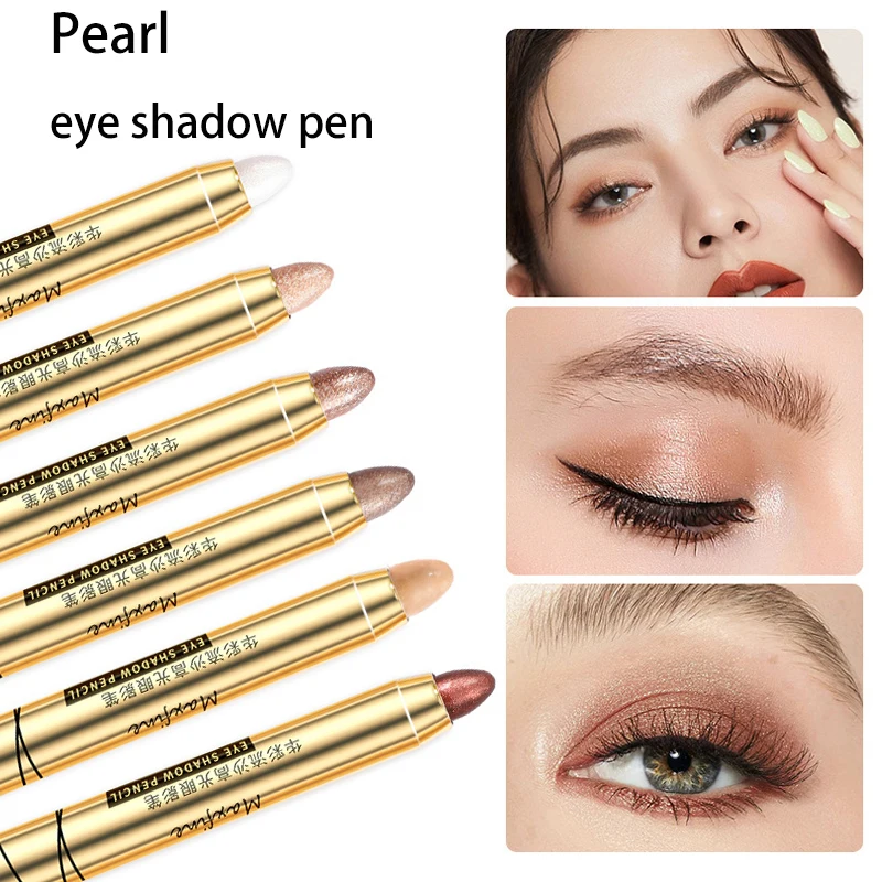 

Pearl Glitter Powder Eye Shadow Pen Facial Shadow Highlight Brightening Cosmetic Pencil Waterproof And Durable Eye Makeup
