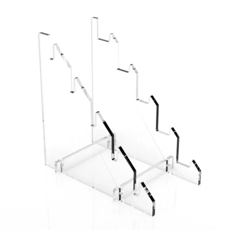 5-Slot Knives Display Stand For Acrylic Transparent Knives Tool Storage Rack Stair Style Display Stand