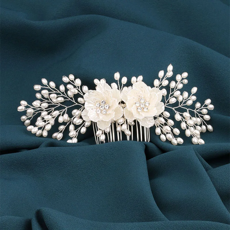 

Flowers, rhinestones, combs, pure hand-made beads, woven, inspirational princess shape, performance, hair accessories