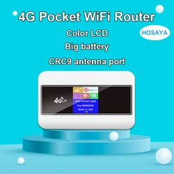 4G SIM 카드 와이파이 라우터, 컬러 LCD 디스플레이, LTE 모뎀, SIM 카드 포켓 MIFI 핫스팟, 10 와이파이 사용자 내장 배터리, 휴대용 와이파이